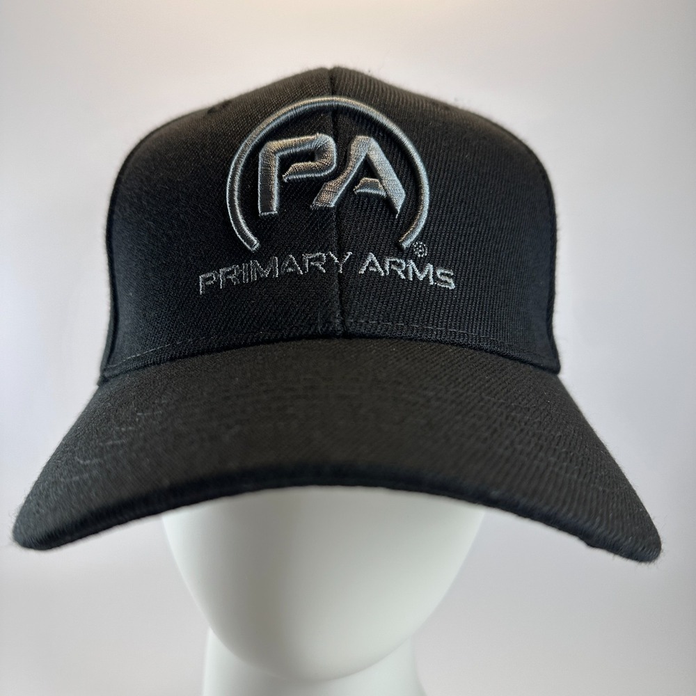 Primary Arms Hat Cap Black Embroidered Logo Snapback Formed 6 Panels Trucker NEW - Picture 5 of 11